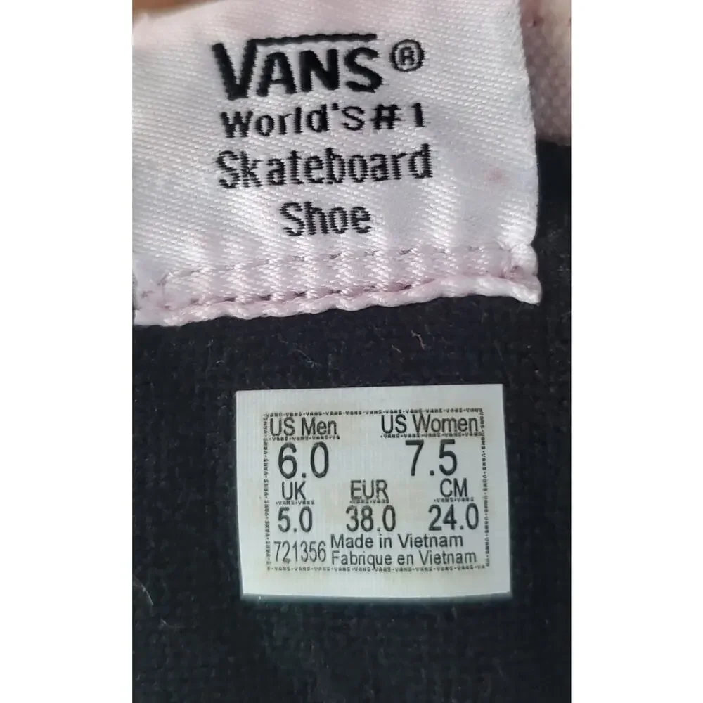 Vans Sk8- Hi Red/ True White Canvas Suede Skate Shoes Sneakers Size 7.5 Women's